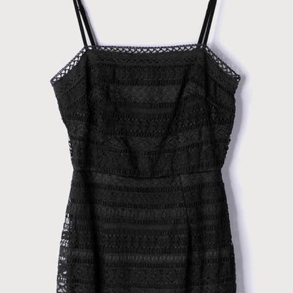 Lulu’s Black Lace Midi Dress - Picture 5 of 6
